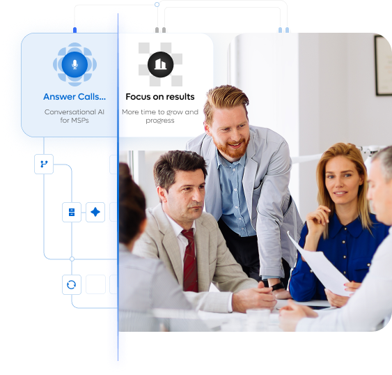 Conversational AI agent answering a call